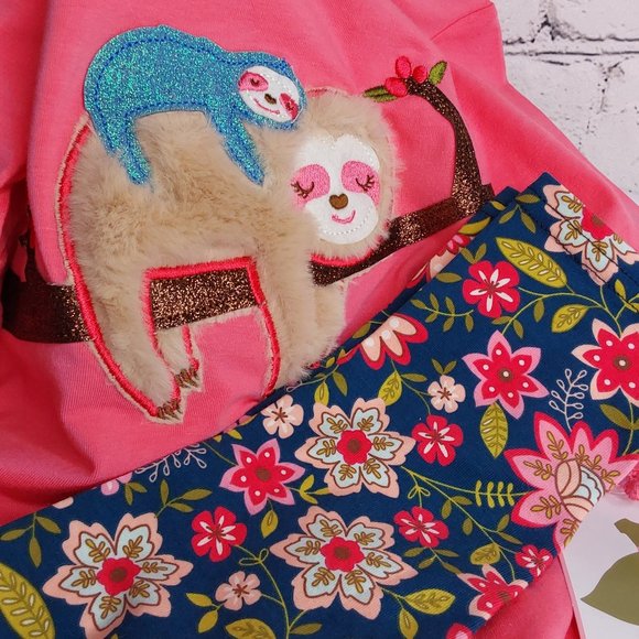 'RARE EDITIONS' TOP & PANTS SLOTH OUTFIT SET - Picture 8 of 16